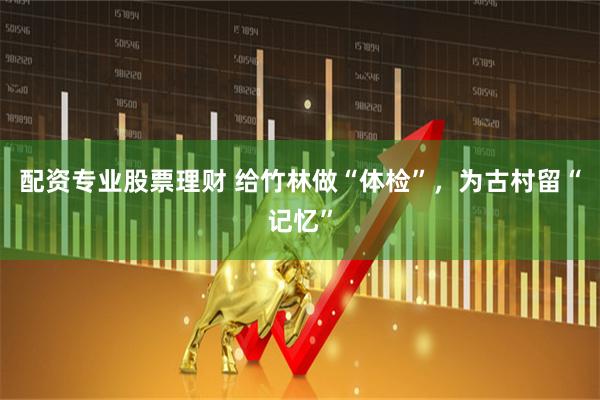 配资专业股票理财 给竹林做“体检”，为古村留“记忆”